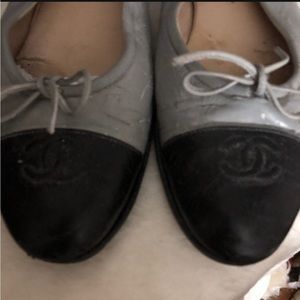 Authentic Chanel Gray Flats